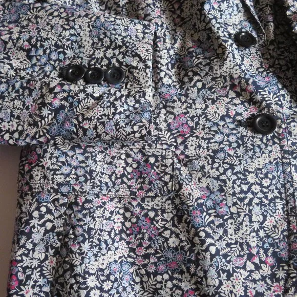 🎉HP🎉Talbots Lined Floral Cotton Blazer - Size 10 - Great for Spring/Summer - EUC - Picture 9 of 13